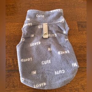Adorable Gray Fleece Dog Sweater